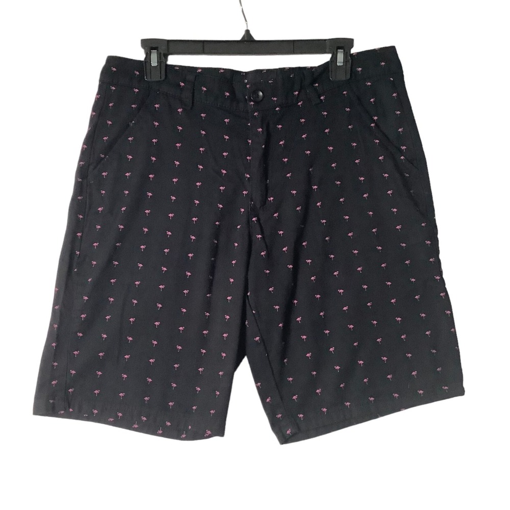 Public Record Flamingo Print Shorts Men Size 32‎ Waist Regular Fit 100% Cotton